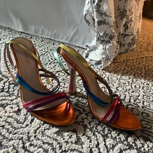 Rainbow Heeled Sandals